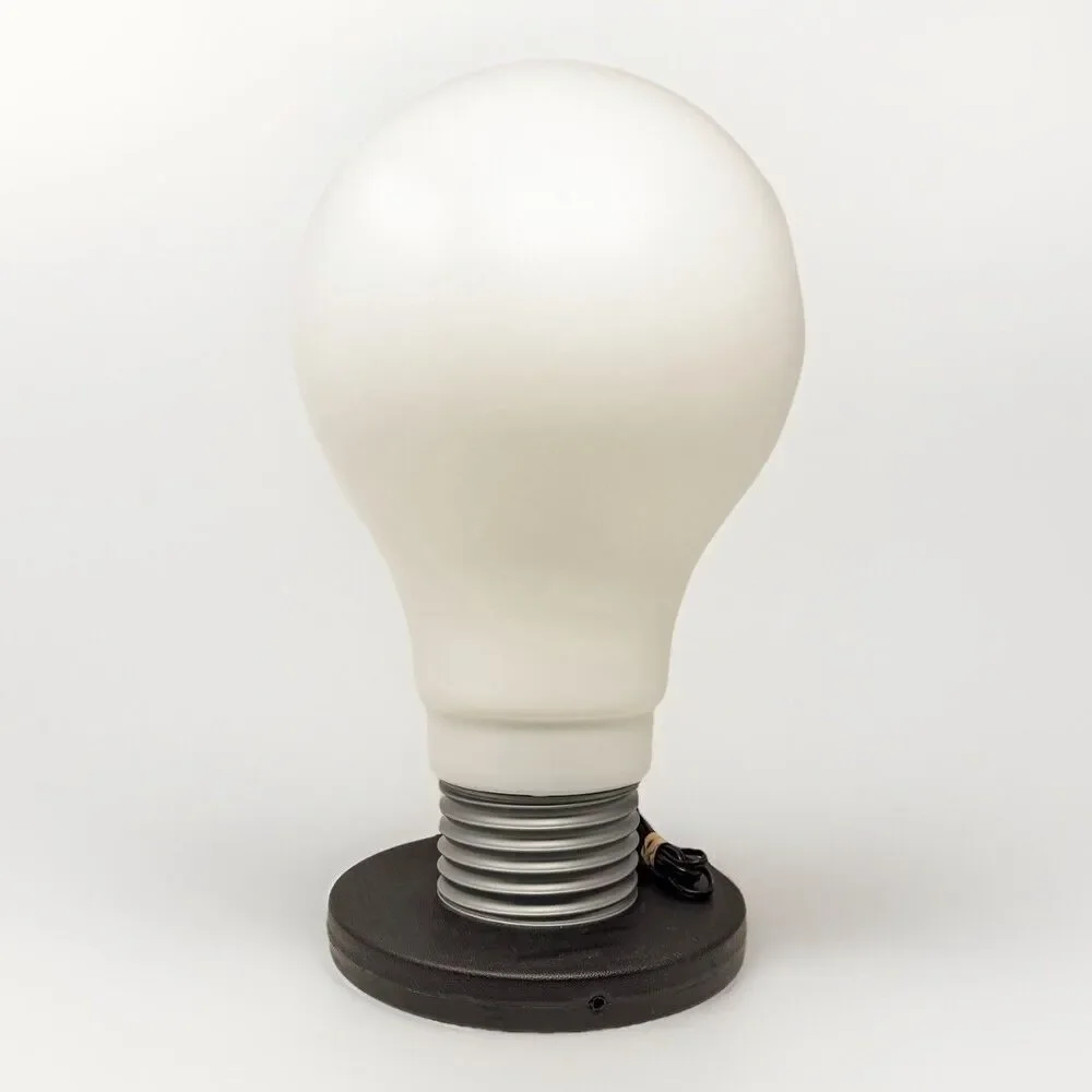 Vintage Giant Light Bulb Lamp Blow Mold Table Lamp Mid Century Modern TESTED